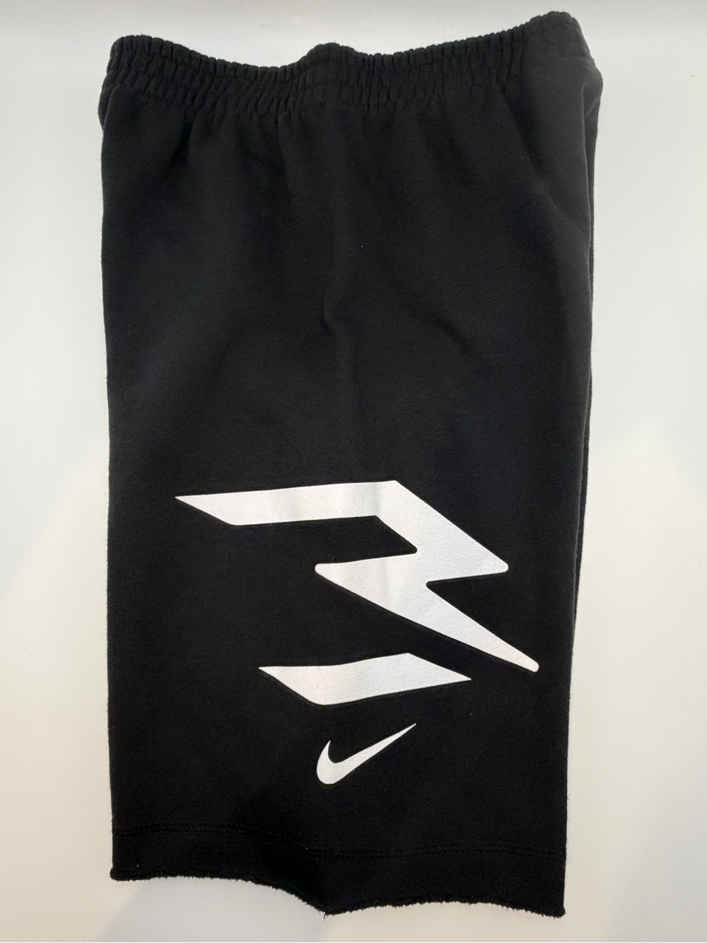 Nike Russell Wilson Shorts Boy L 12-13YRS Black Pull On Fleece Lined Athletic